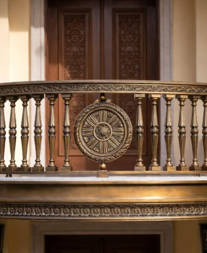 Royal Classic Golden Circular Balcony Railing
