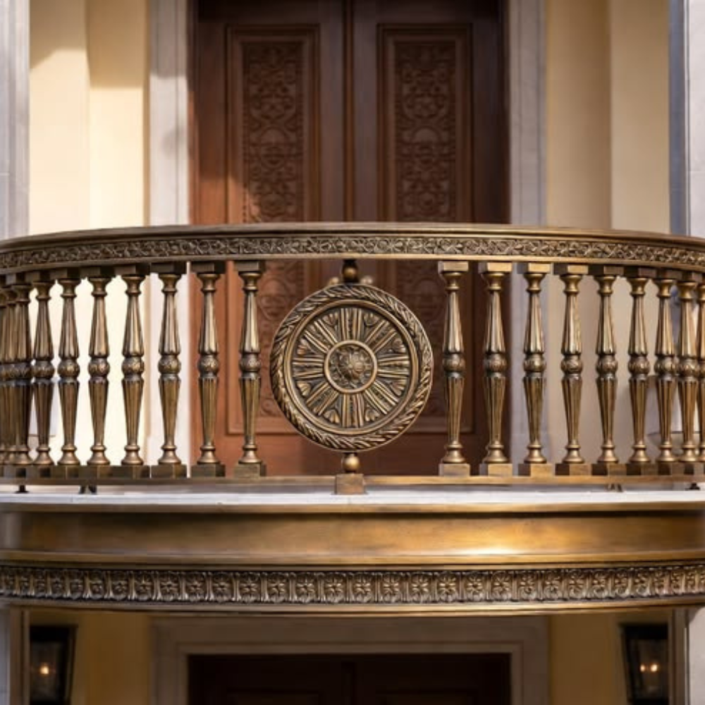 Royal Classic Golden Circular Balcony Railing