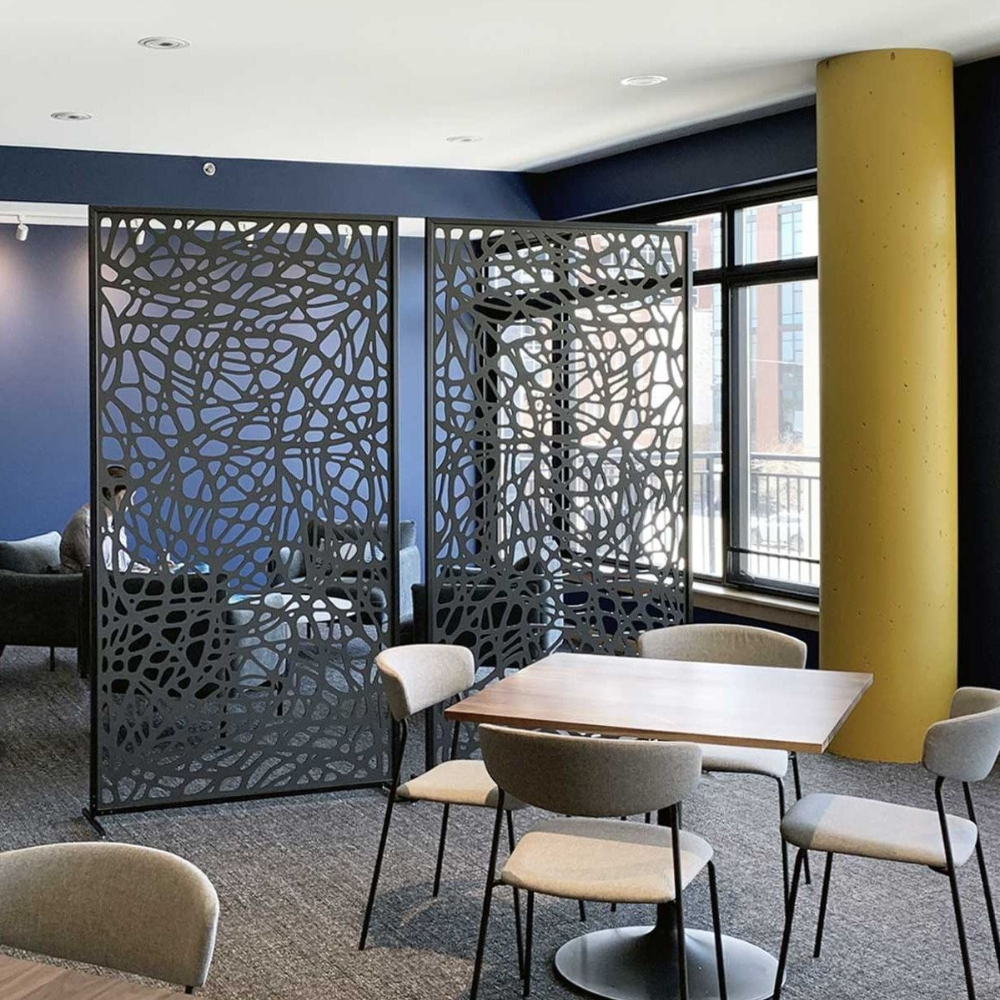 Abstract Pattern Laser Cut Office Partition Panel