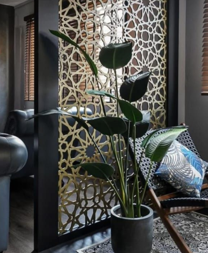 Arabic Geometric Laser Cut Room Divider Panel