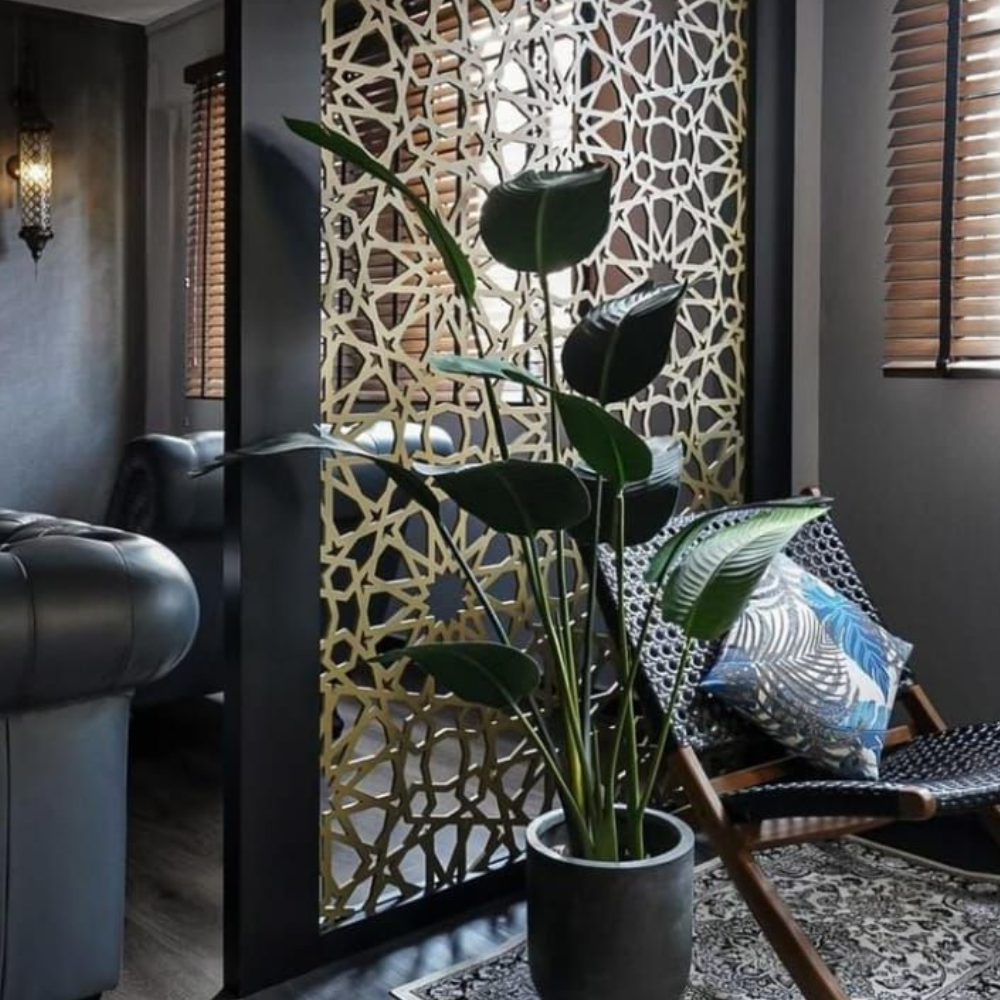 Arabic Geometric Laser Cut Room Divider Panel