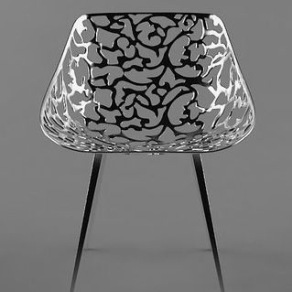 Artistic Floral Laser Cut Designer Metal Chair