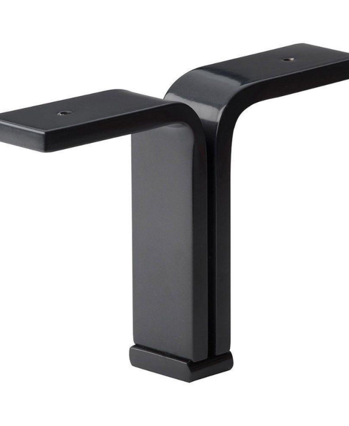 Black T Shape Square Base Metal Furniture Conical Legs