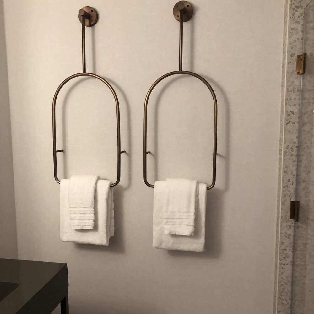 Bronze Arch Wall Mount Towel Rack