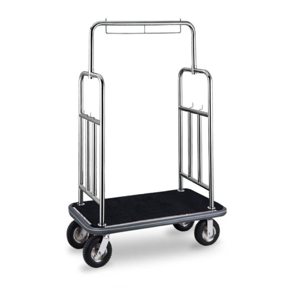 Chrome Double Handle Luggage Trolley