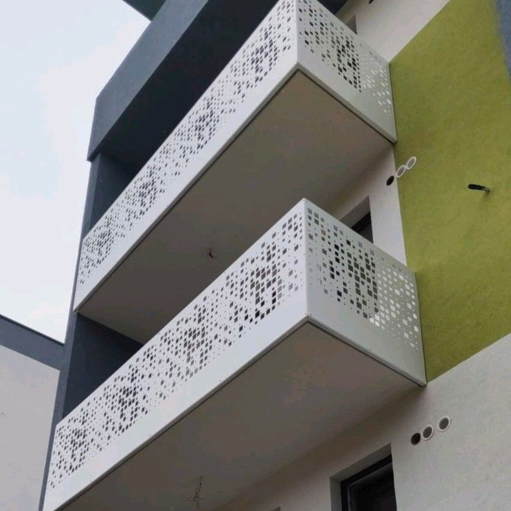 Contemporary Laser Cut Balcony Safety Railing