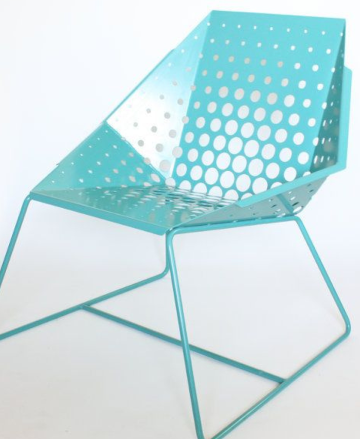 Contemporary Perforated Laser Cut Lounge Chair