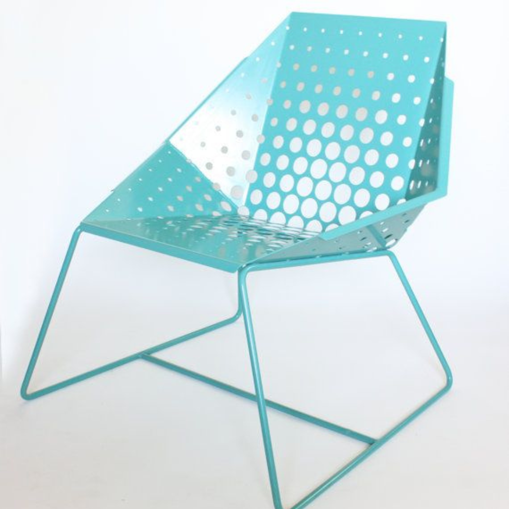 Contemporary Perforated Laser Cut Lounge Chair