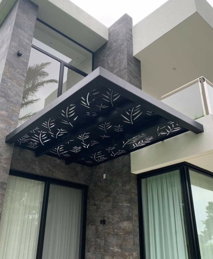 Decorative Iron Entrance Canopy Shade