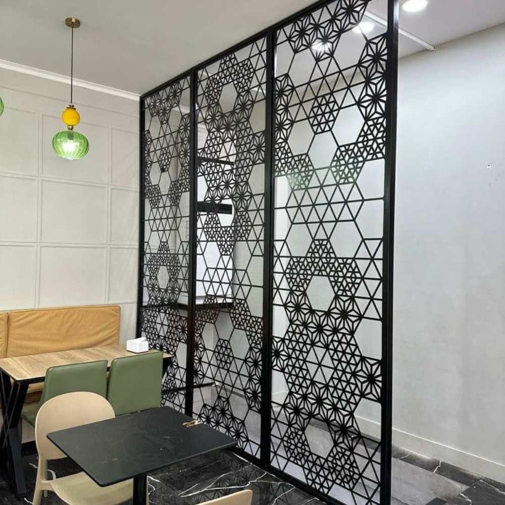 Geometric Hexagon Laser Cut Partition Screen