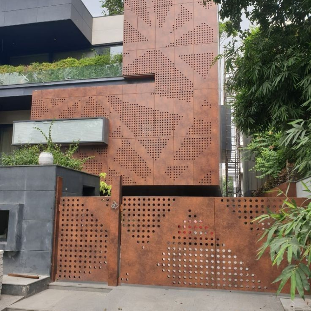 Geometric Perforated Laser Cut Balcony Panels