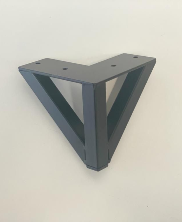 Grey Triangle Arrow Shape Metal Furniture Conical Legs