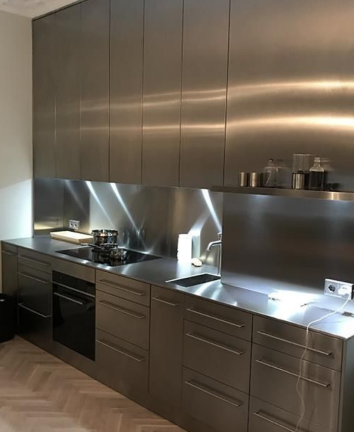 Luxury Stainless Steel Modular Kitchen Cabinet