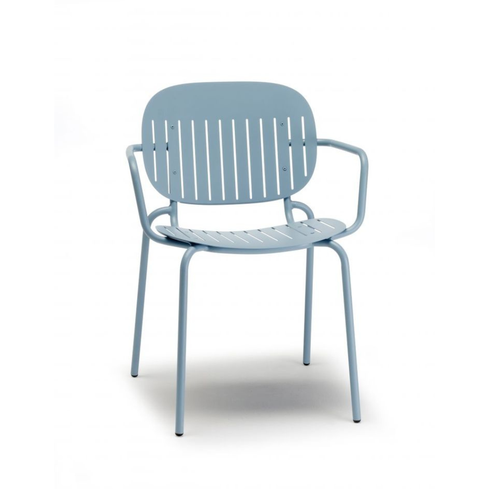 Minimalist Powder Coated Metal Café Chair