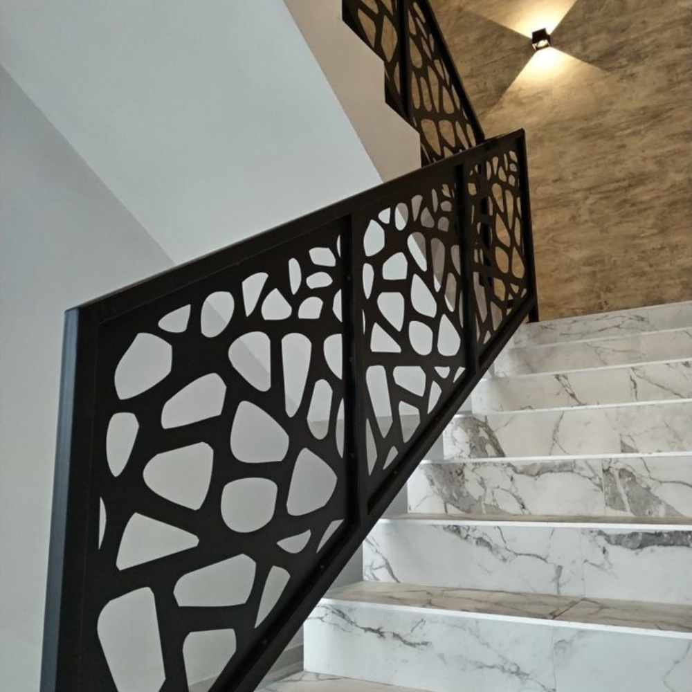 Modern Laser Cut Stair Railing