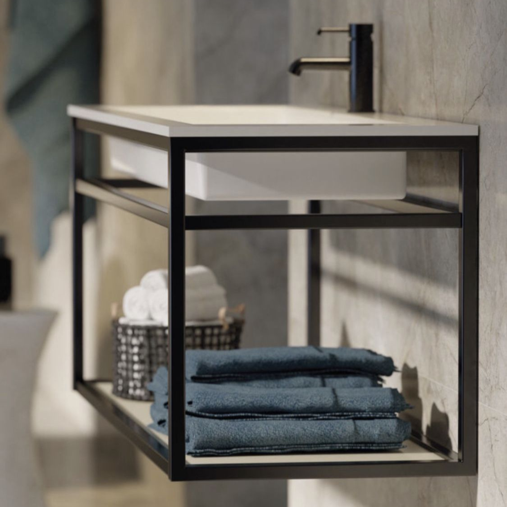 Open Frame Metal Wash Basin Vanity Unit