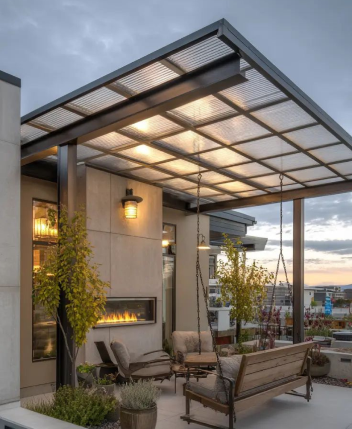 Outdoor Patio Iron Canopy