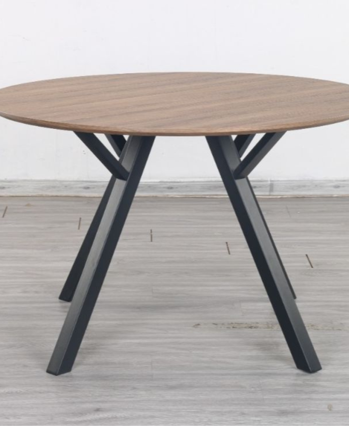 Round Wooden Top Cafe Dining Table
