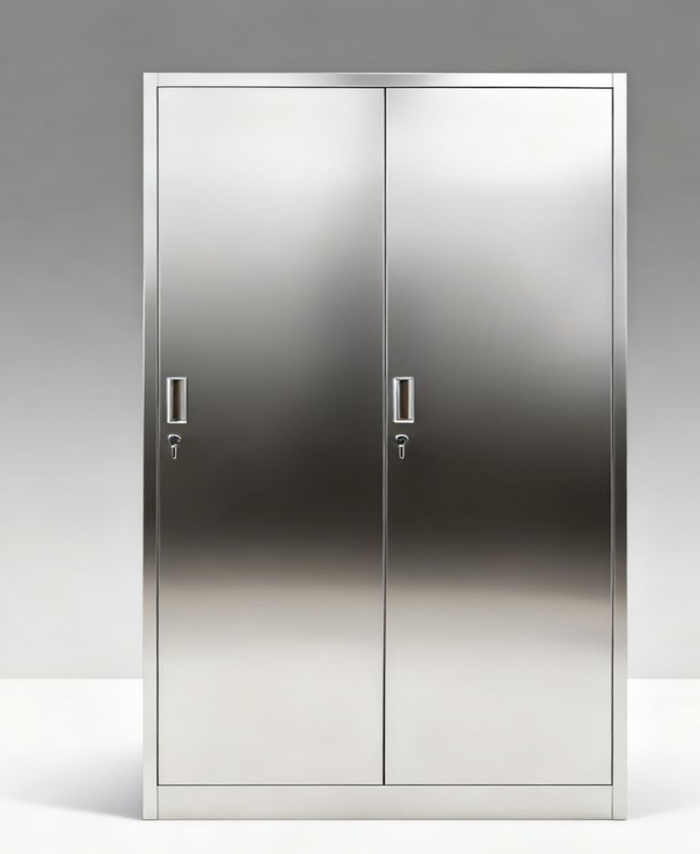 Stainless Steel Double Door Wardrobe Cabinet
