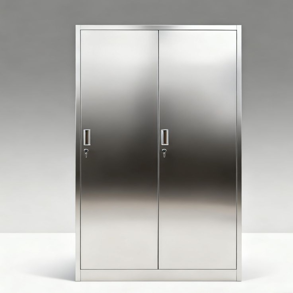 Stainless Steel Double Door Wardrobe Cabinet