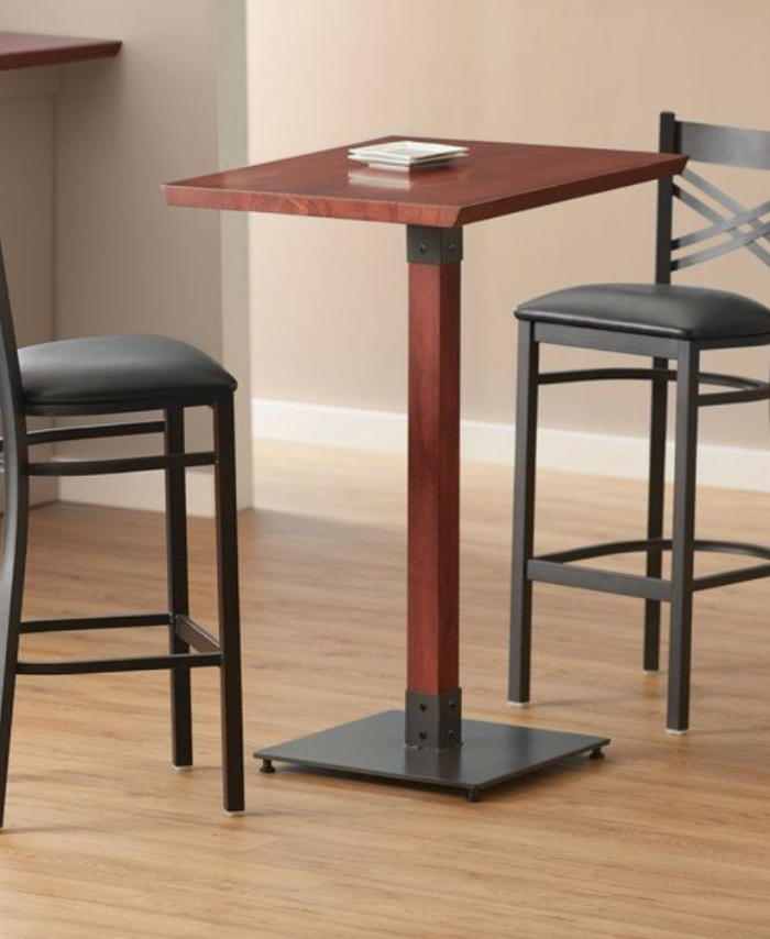 Wooden Cafe Bar Table Chair Set